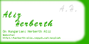aliz herberth business card